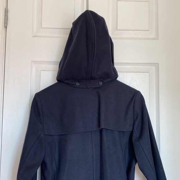 A.P.C wool coat hooded navy size medium - Picture 5 of 14